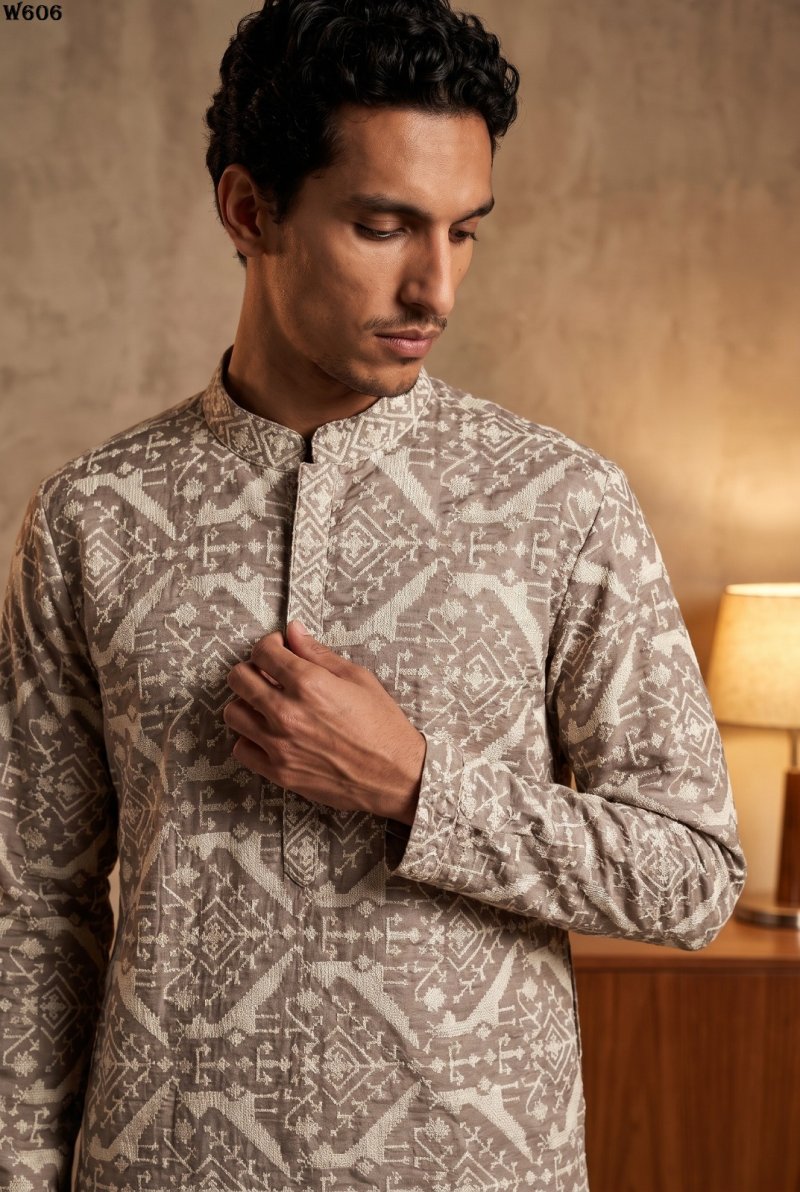 Outluk Wedding Vol 60 Silk Mens Kurta With Pajama 